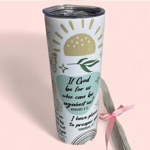 Inspirational Tumbler with Bible Verse